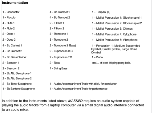 MASKED instrumentation
